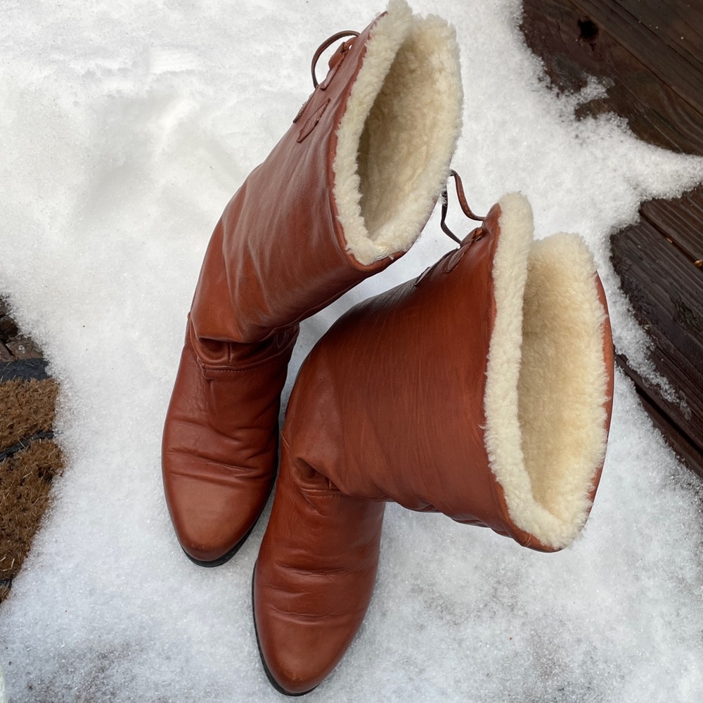 👠 Vintage boots by Bastien - tall LEATHER Boots - made in Canada - scandi girl